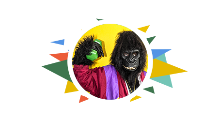 Czarna Małpa ćwiczy